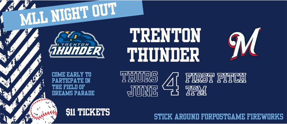 Trenton Thunder Night! Save the date Thursday June 4th!